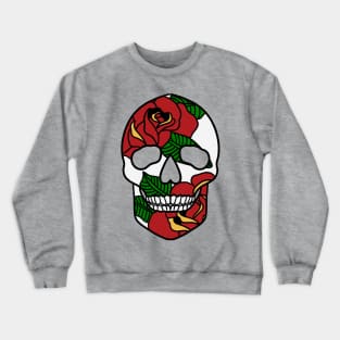 Roses Skull Crewneck Sweatshirt